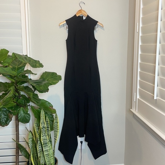 Solace London Klara High-Neck Crepe Dress Size 2 - Picture 10 of 12